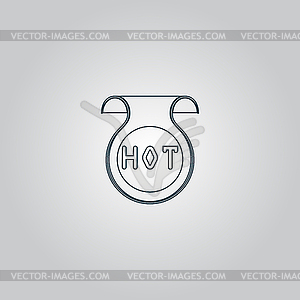 Bookmark with Hot message - vector clipart