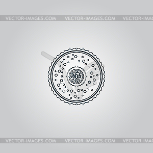 Cupcake, web icon. design - vector clipart