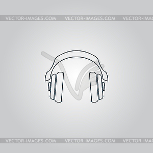 Retro headphone - vector clip art