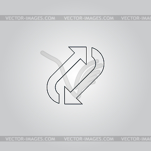 Repetition arrow - vector image