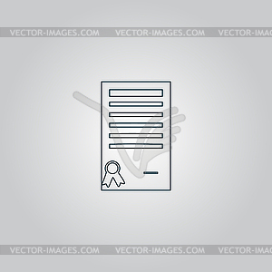 Certificate symbol - vector clipart / vector image