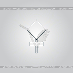 Empty warning sign - vector clip art