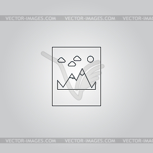 Mountain Icon - vector clip art