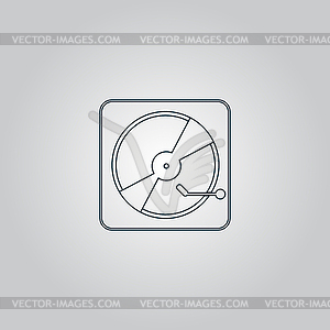 Vinyl record player - vector clipart