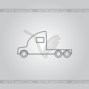 Truck without trailer - color vector clipart