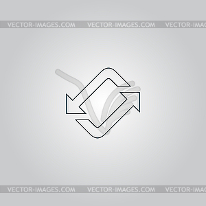 Spinning, rotating arrows - vector image