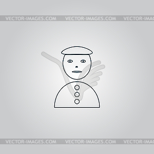 Asian man icon - vector clipart