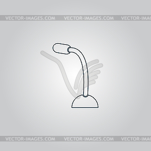 Computer microphone icon - vector image