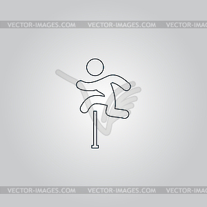 Человек рисунок прыжки через препятствия - клипарт в векторе