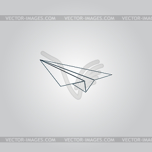 Paper Plane sign - vector clip art