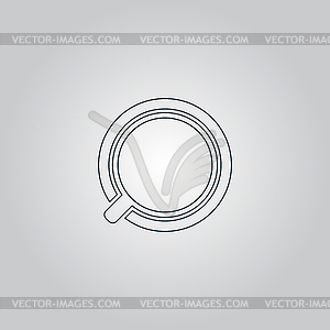 Coffee cup - top view - vector image