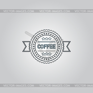 Coffee label - vector image