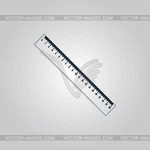 Straightedge icon - vector clip art