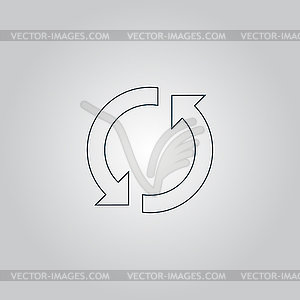 Refresh reload rotation loop sign - vector clipart