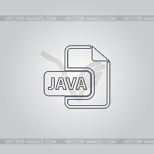 Java development file format flat icon - vector EPS clipart