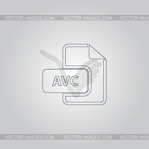 AVC значок файла. Квартира иллюстратор - векторный графический клипарт