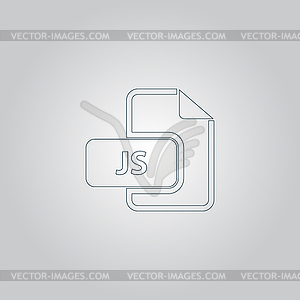 JS file extension - royalty-free vector clipart