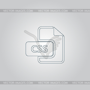 Значок файла CSS - стоковое векторное изображение