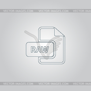 RAW image file extension icon - vector clipart