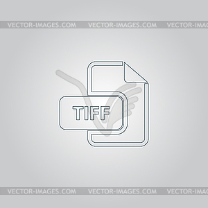 TIFF image file extension icon - vector image