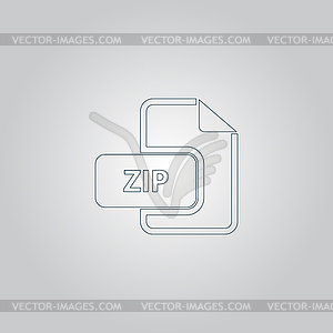 ZIP archive file extension icon  - vector clipart / vector image