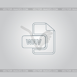 WAV аудио файлов значок расширение - изображение в формате EPS
