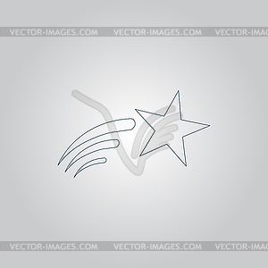 Shooting star icon - vector image