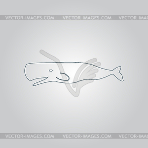 Sperm Whale icon - vector clipart