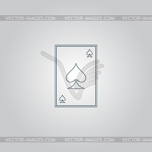 Spades card icon - vector image