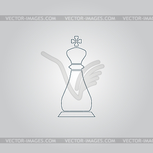 Chess king icon - vector EPS clipart