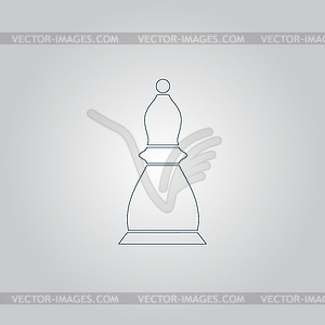 Chess officer icon - vector image