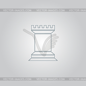 Chess Rook icon - vector clipart