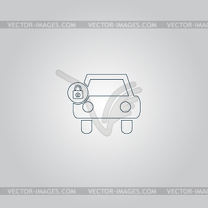 Car lock icon - vector EPS clipart