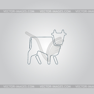 Cow symbol - vector clipart / vector image