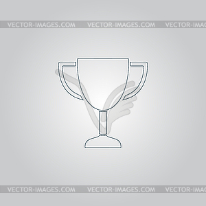 Business and finance icon trophy - vector image