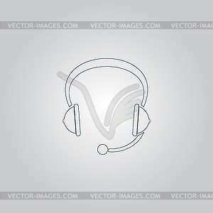 Flat icon of support - vector image