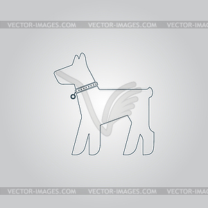 Dog icon - vector image