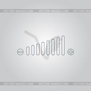 Volume adjustment symbol web icon - vector image