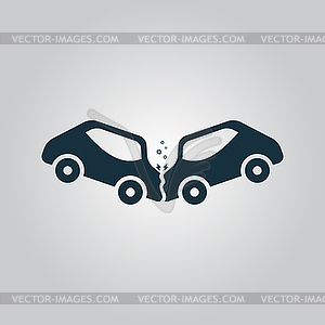 Car crash and accidents icon - vector image