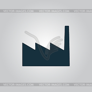 Factory icon or sign, - vector image