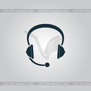 Flat icon of support - vector clip art