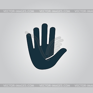 Stop hand - vector image