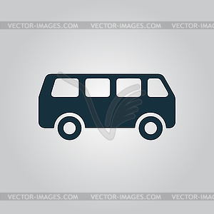 Значок микроавтобус - векторное изображение EPS