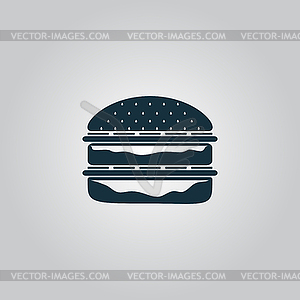 Hamburger web icon - vector image