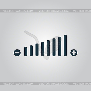 Volume adjustment symbol web icon - vector image