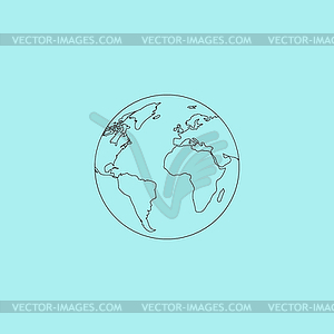 Pictograph of globe - vector clipart