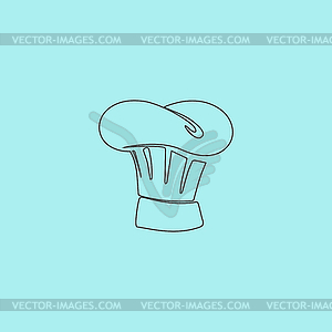 Chef Hat icon, sign and button - vector clipart