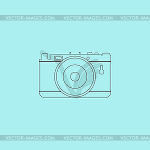 Photo camera icon, sign and button - vector clipart