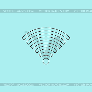 Wireless Network Symbol - vector clip art