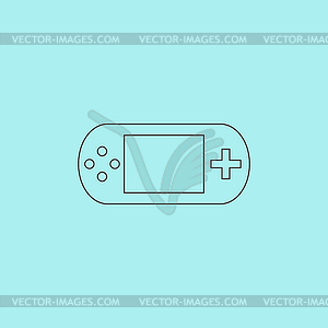 Handheld game console - vector clipart